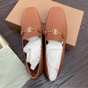 NIB Burberry Almerton Monogram Motif Leather Loafers